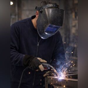 NWT Geliget Flame Resistance Dark Blue Welding Jacket